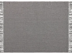 Manta Decorativa Em Algodao Preto E Branco 125 X 150 Cm Damek