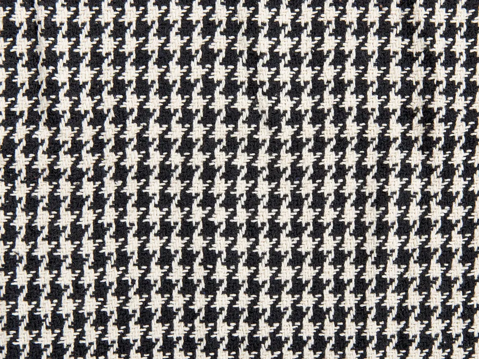 Manta Decorativa Em Algodao Preto E Branco 125 X 150 Cm Damek