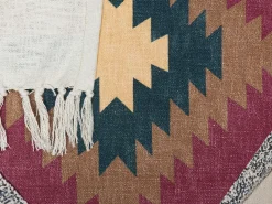 Manta Decorativa Em Algodao Multicolor 130 X 180 Cm Nagaon