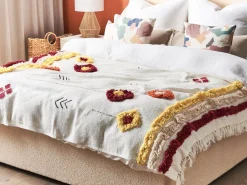 Manta Decorativa Em Algodao Multicolor 130 X 180 Cm Amroha