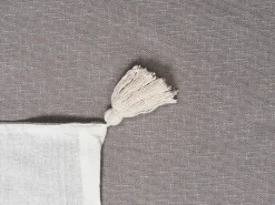 Manta Decorativa Em Algodao Cinzento 130 X 180 Cm Kottayam