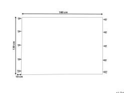 Manta Decorativa Em Algodao Cinzento 130 X 180 Cm Kottayam