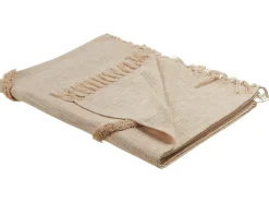 Manta Decorativa Em Algodao Creme 130 X 180 Cm Jaunpur