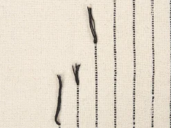 Manta Decorativa Em Algodao Creme Claro E Preto 130 X 170 Cm Uluyol