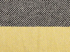 Manta Decorativa Em Algodao Cinzento E Amarelo 125 X 150 Cm Lapu