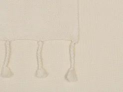 Manta Decorativa Em Algodao Creme 125 X 150 Cm Nazilli