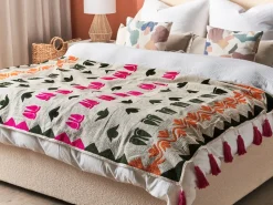 Manta Decorativa Em Algodao Multicolor 130 X 180 Cm Anand