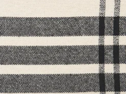 Manta Decorativa Em Algodao Branco-Creme E Preto 130 X 170 Cm Yuvali