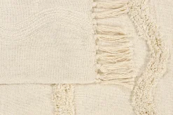 Manta Decorativa Em Algodao Creme 125 X 150 Cm Khari