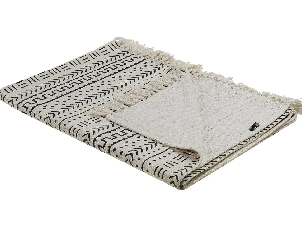Manta Decorativa Em Algodao Preto E Branco 130 X 180 Cm Panvel