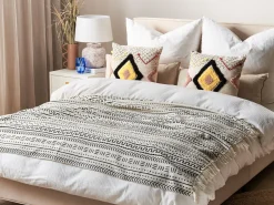 Manta Decorativa Em Algodao Preto E Branco 130 X 180 Cm Panvel