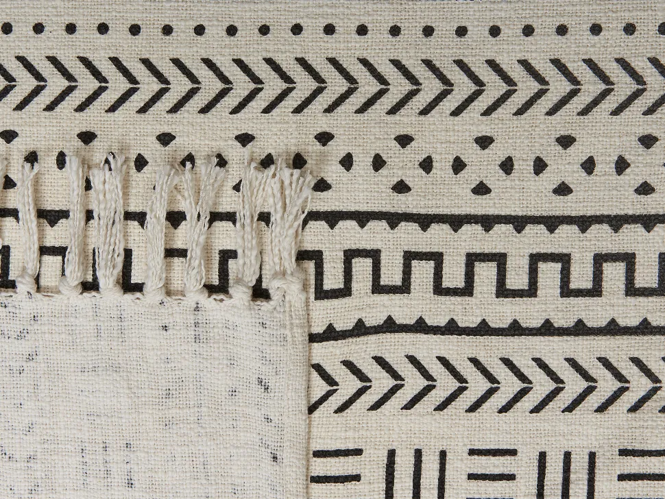 Manta Decorativa Em Algodao Preto E Branco 130 X 180 Cm Panvel