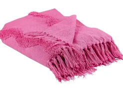 Manta Decorativa Em Algodao Rosa 125 X 150 Cm Khari