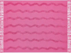 Manta Decorativa Em Algodao Rosa 125 X 150 Cm Khari