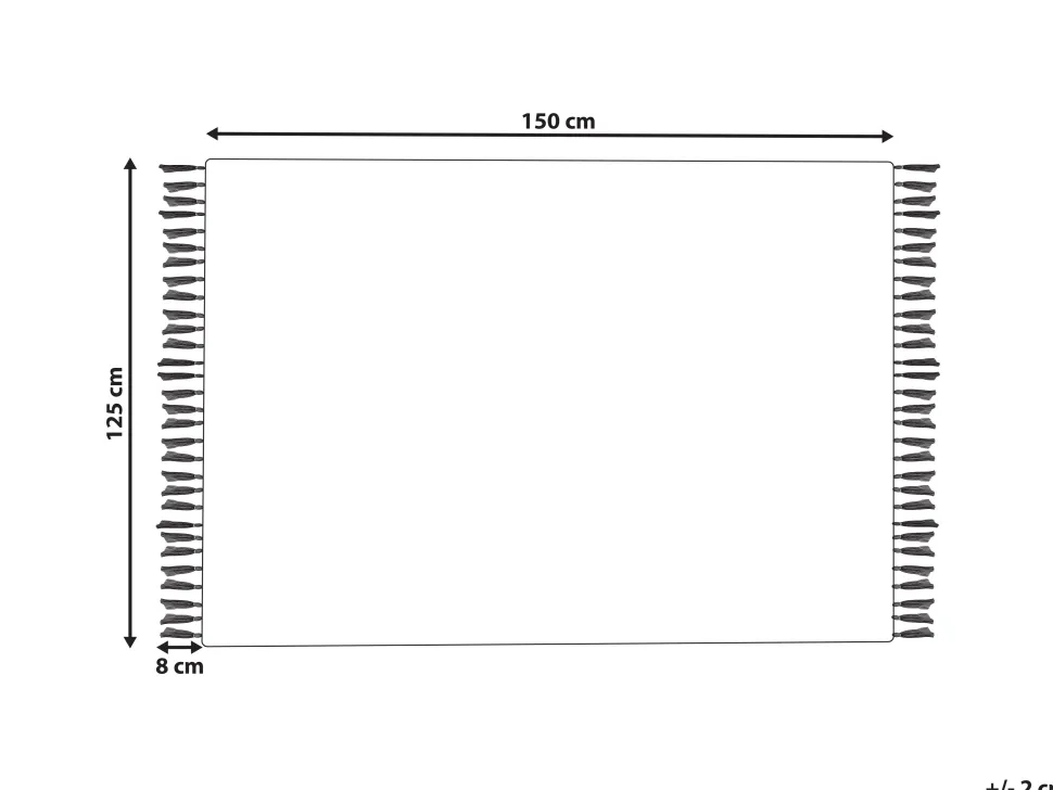 Manta Decorativa Em Algodao Rosa 125 X 150 Cm Khari
