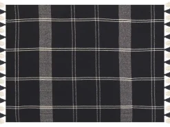 Manta Decorativa Em Algodao Preto 130 X 170 Cm Kulac