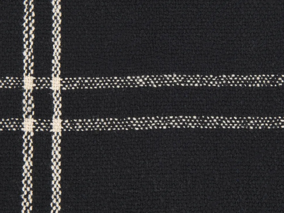 Manta Decorativa Em Algodao Preto 130 X 170 Cm Kulac