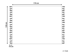 Manta Decorativa Em Algodao Preto 130 X 170 Cm Kulac