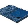 Manta Decorativa Em Algodao Azul Marinho 130 X 180 Cm Shivpuri