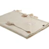 Manta Decorativa Em Algodao Creme E Rosa 130 X 180 Cm Nandyal