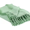 Manta Decorativa Em Algodao Verde 125 X 150 Cm Khari