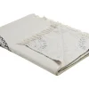 Manta Decorativa Em Algodao Creme E Preto 130 X 180 Cm Berhampore