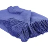 Manta Decorativa Em Algodao Roxo 125 X 150 Cm Khari