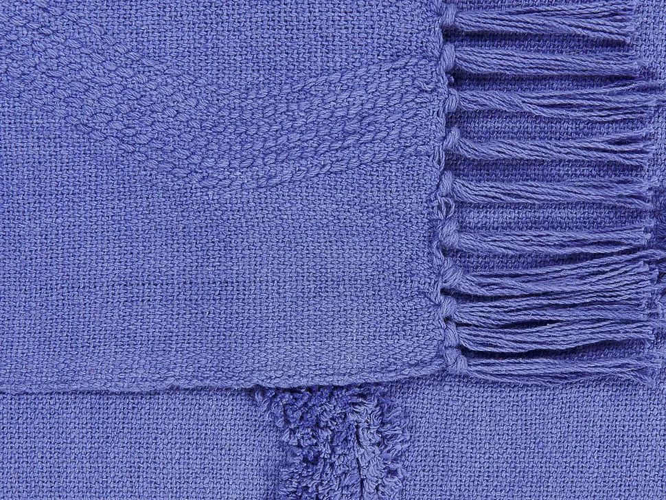 Manta Decorativa Em Algodao Roxo 125 X 150 Cm Khari