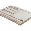 Manta Decorativa Em Algodao Creme E Castanho 130 X 180 Cm Jorhat