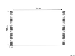 Manta Decorativa Em Algodao Creme E Castanho 130 X 180 Cm Jorhat