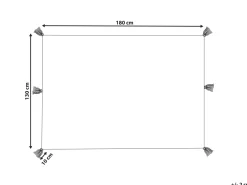 Manta Decorativa Em Algodao Multicolor 130 X 180 Cm Munger