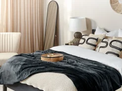 Manta Decorativa Preta 200 X 220 Cm Bayburt