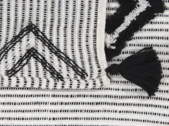 Manta Decorativa Preta E Branca 130 X 150 Cm Saatli