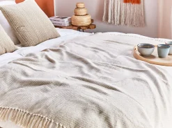 Manta Em Algodao Creme 125 X 150 Cm Yarsa