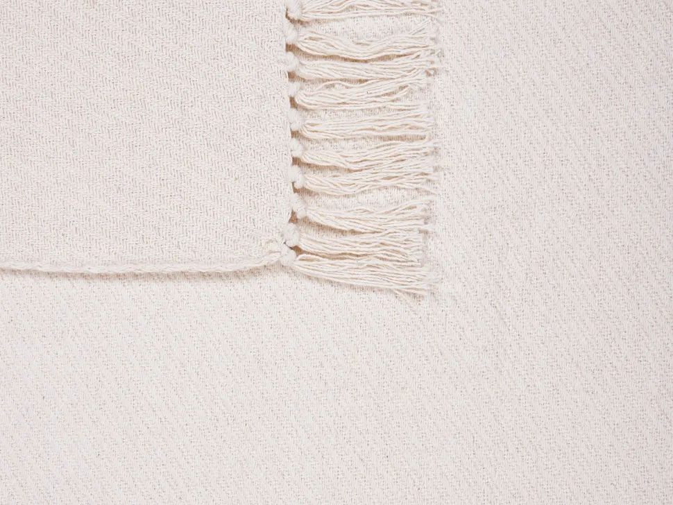 Manta Em Algodao Creme 125 X 150 Cm Yarsa