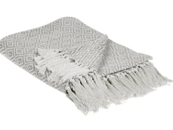 Manta Em Algodao Rosa E Creme 125 X 150 Cm Mityal