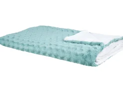 Manta Em Poliester Verde Claro E Branco 200 X 220 Cm Kandilli