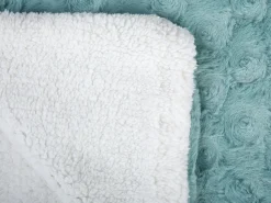 Manta Em Poliester Verde Claro E Branco 200 X 220 Cm Kandilli