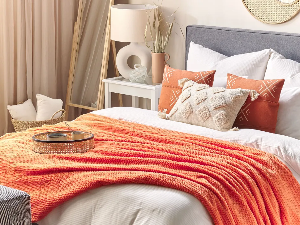 Manta Laranja 200 X 220 Cm Bjas