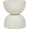 Mesa De Apoio Branca Com Efeito Terrazzo Caoria