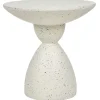 Mesa De Apoio Branca Com Efeito Terrazzo Caffi