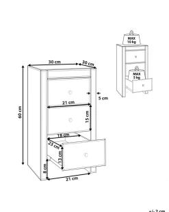 Mesa De Apoio Com 3 Gavetas Em Efeito Espelhado Prateada Lorris