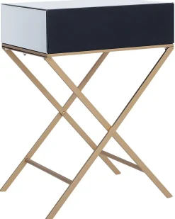 Mesa De Apoio Com 1 Gaveta Em Efeito Espelhado Vivy