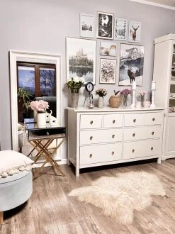 Mesa De Apoio Com 1 Gaveta Em Efeito Espelhado Vivy