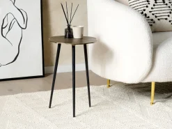 Mesa De Apoio Dourada E Preta Munnar