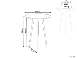 Mesa De Apoio Dourada E Preta Pudur