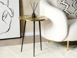 Mesa De Apoio Dourada E Preta Telfer