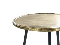 Mesa De Apoio Dourada E Preta Telfer