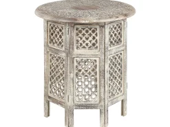 Mesa De Apoio Em Madeira Castanha Clara Santra