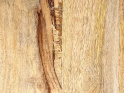 Mesa De Apoio Em Madeira Clara De Mango E Preta Wills